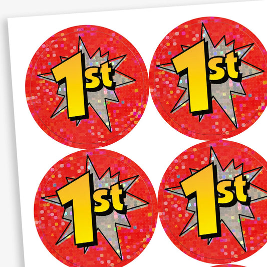 35 Holographic First Stickers - 37mm