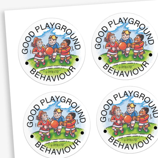 35 Good Playground Behaviour Stickers - 37mm