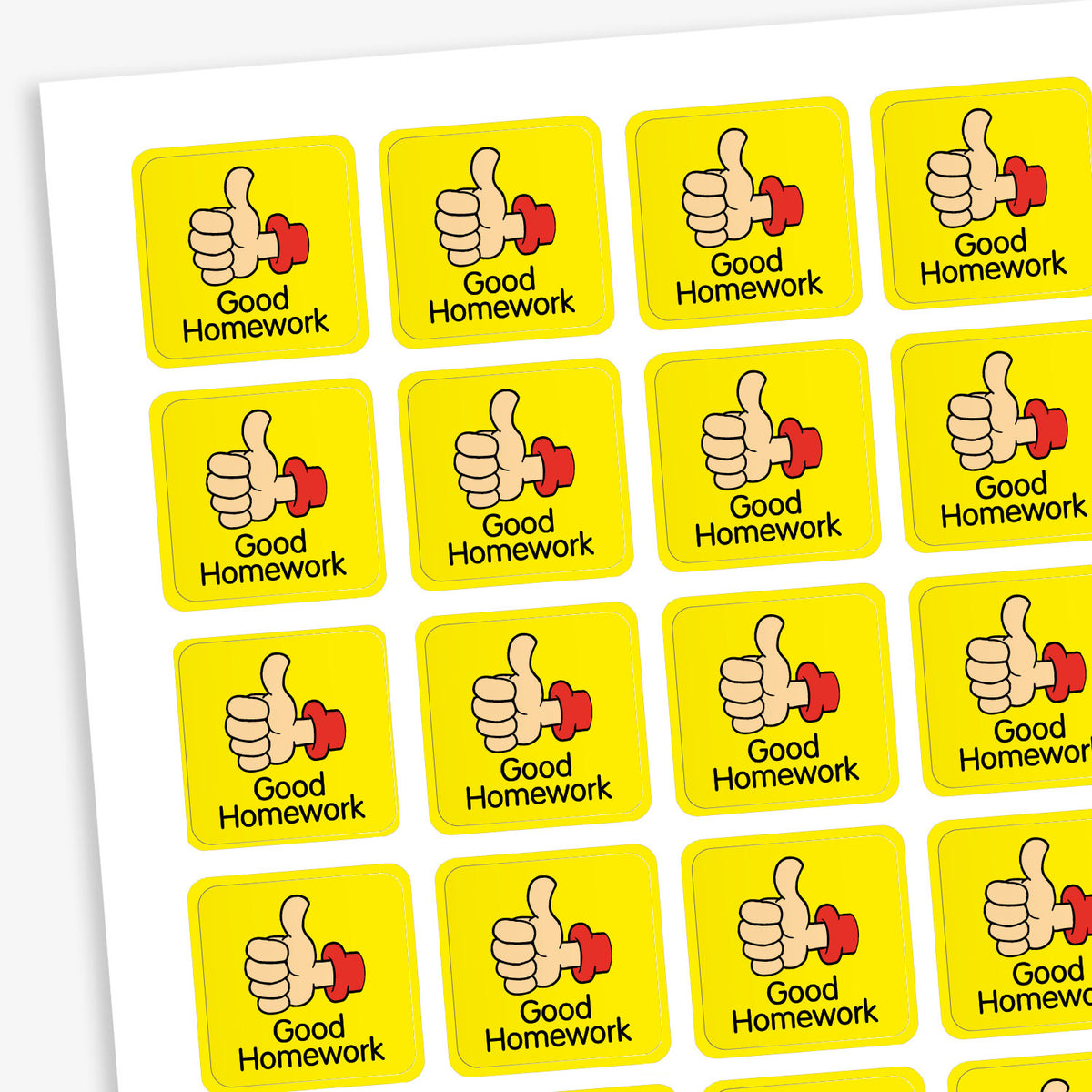 Homework Completeion Sticker Good Homework Stickers | Thumbs Up | x140 | Home Learning
