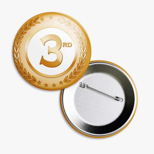 10 Third Bronze Badges - 38mm