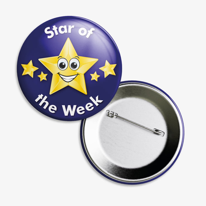First Week Badge School Reward Button Badges | Enamel Pins | Bamboo