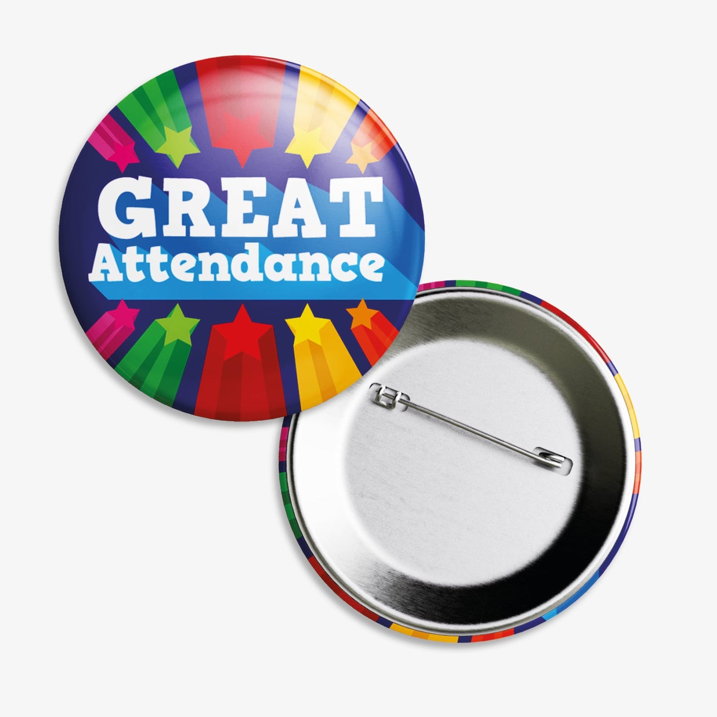 10 Great Attendance Badges - 38mm