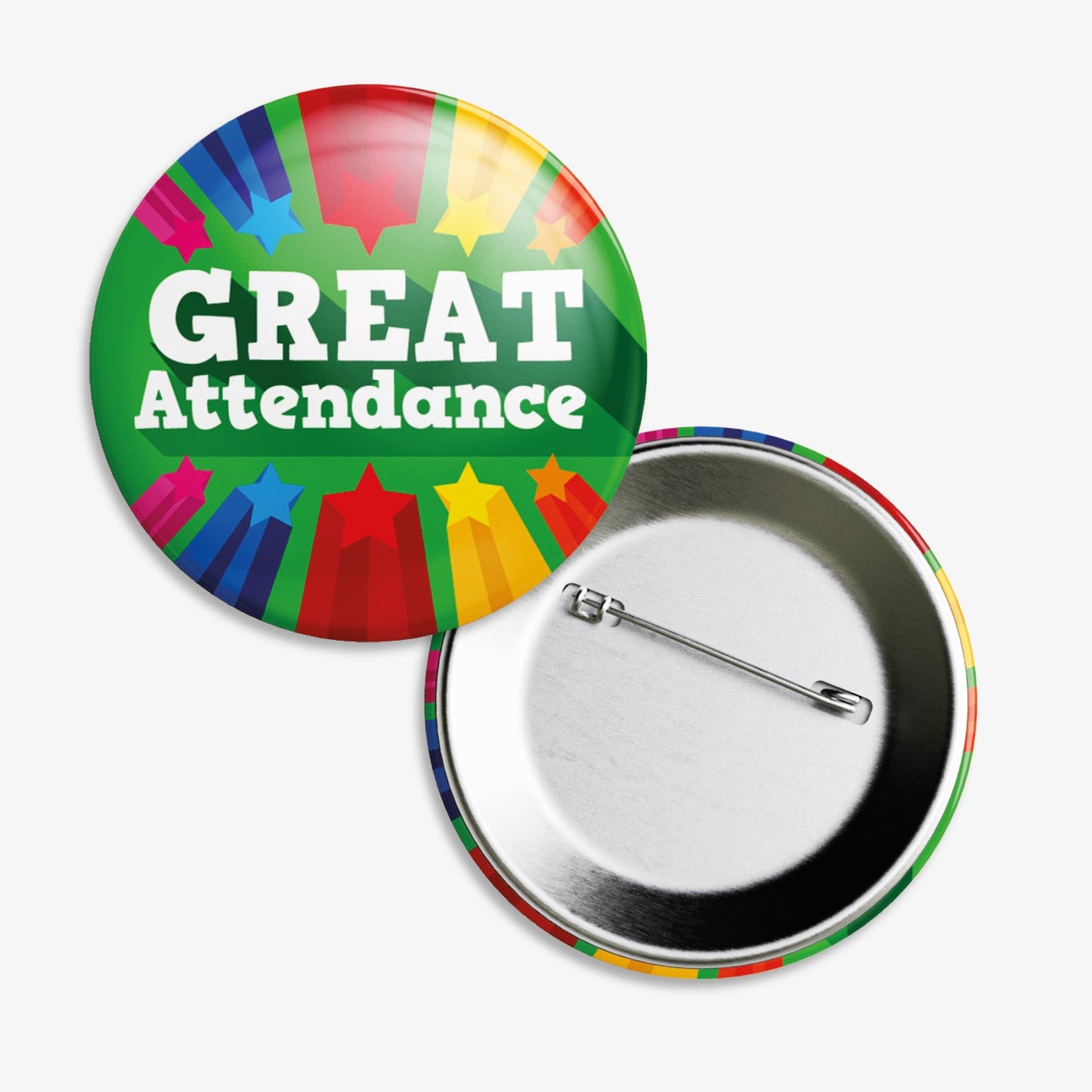 10 Great Attendance Badges - 38mm