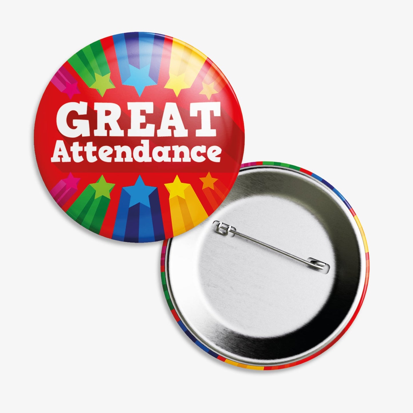 10 Great Attendance Badges - 38mm