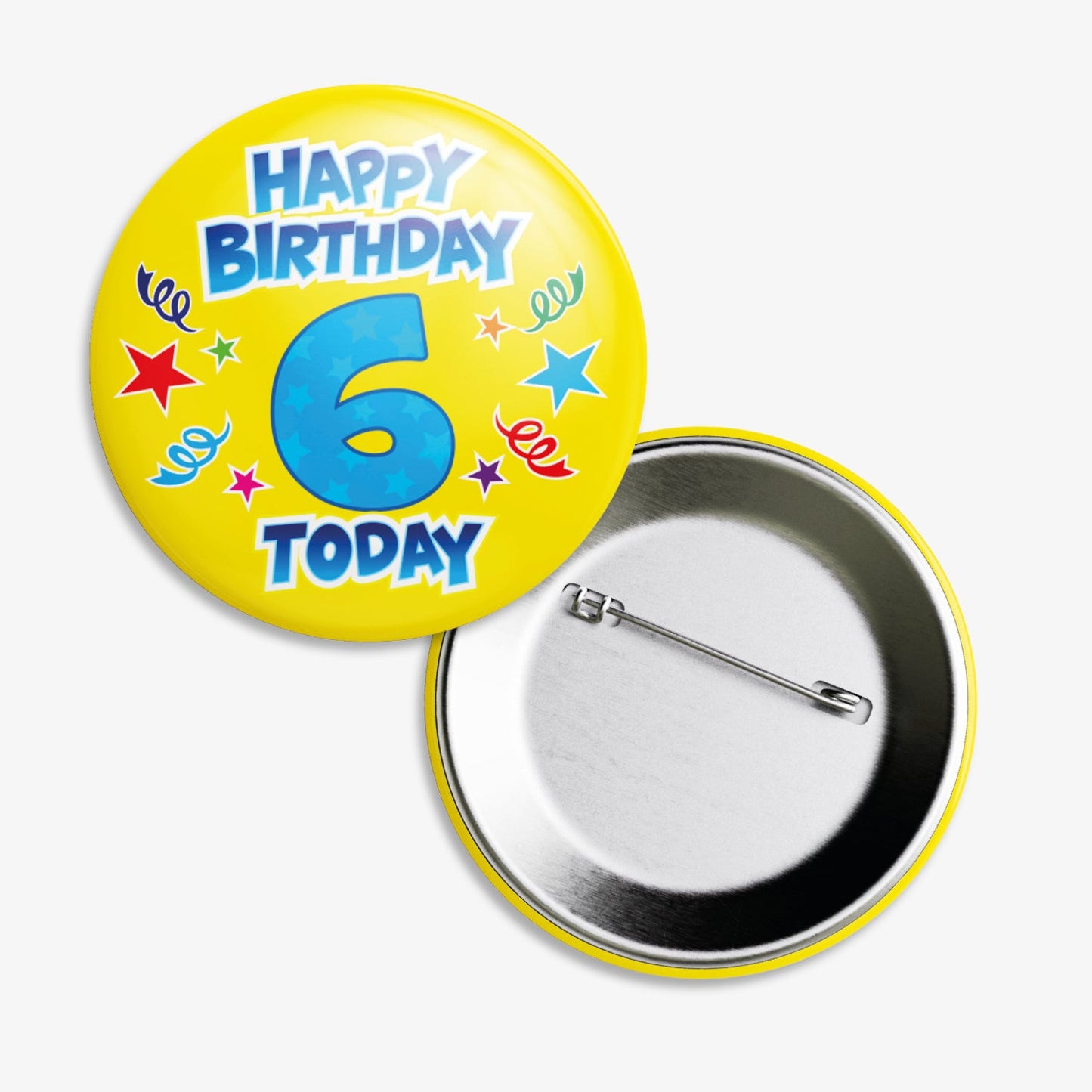 10 Happy Birthday 6 Today Badges - 38mm