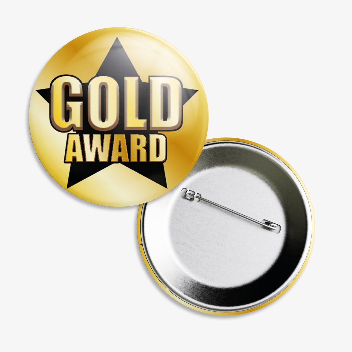 10 Gold Award Badges - 38mm