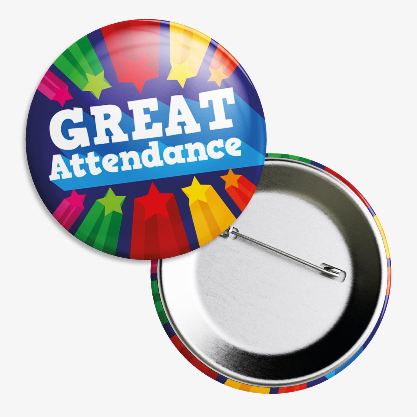 10 Great Attendance Badges - 50mm