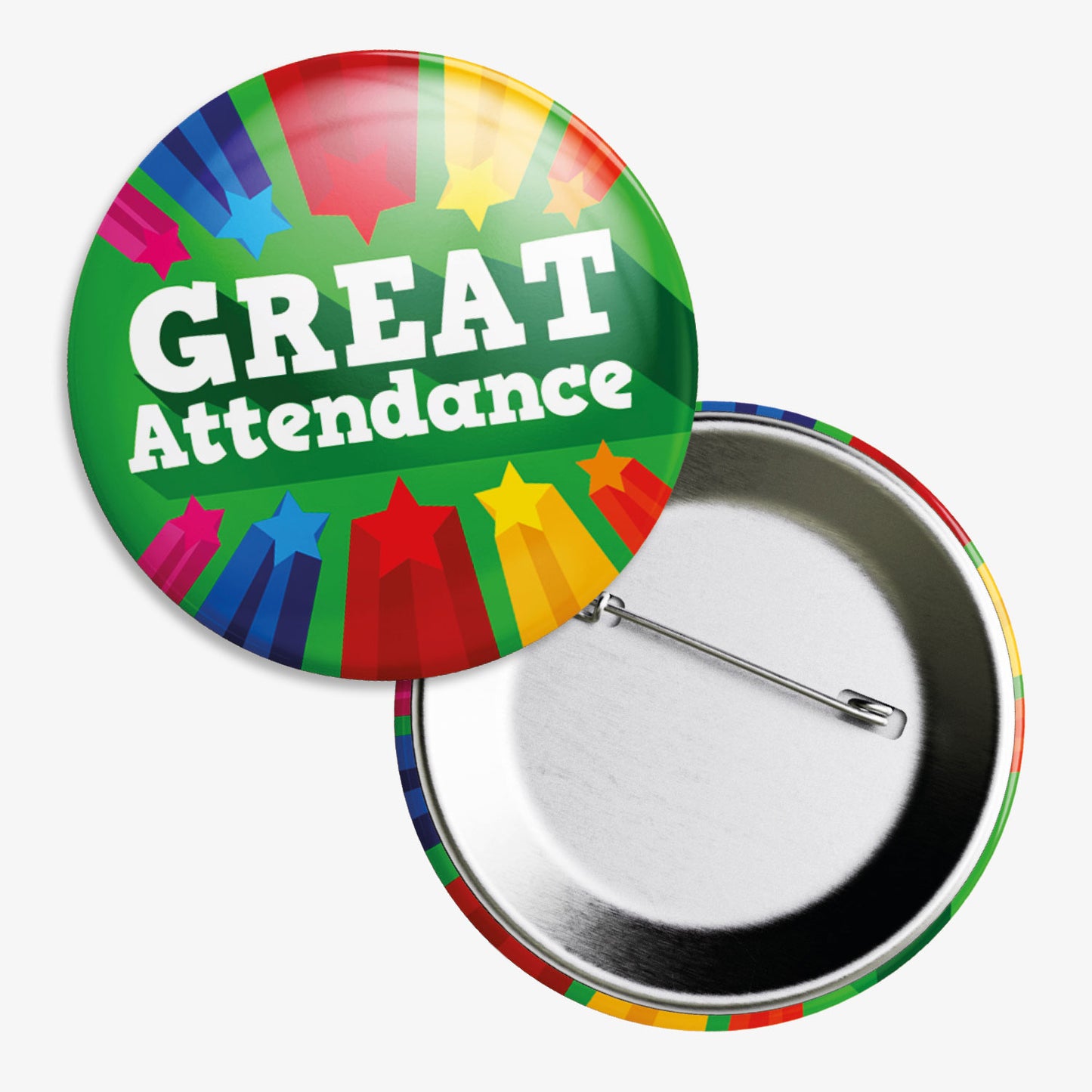 10 Great Attendance Badges - 50mm