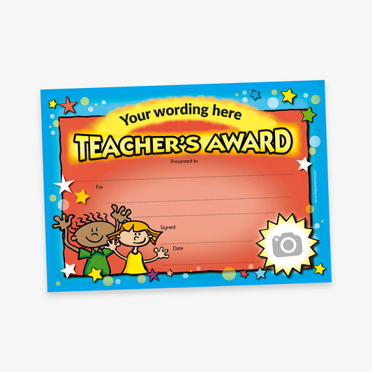 Personalised Teacher's Award Certificate - A5