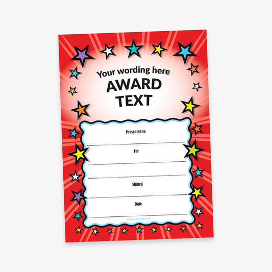 Personalised Star Portrait Certificate - A5