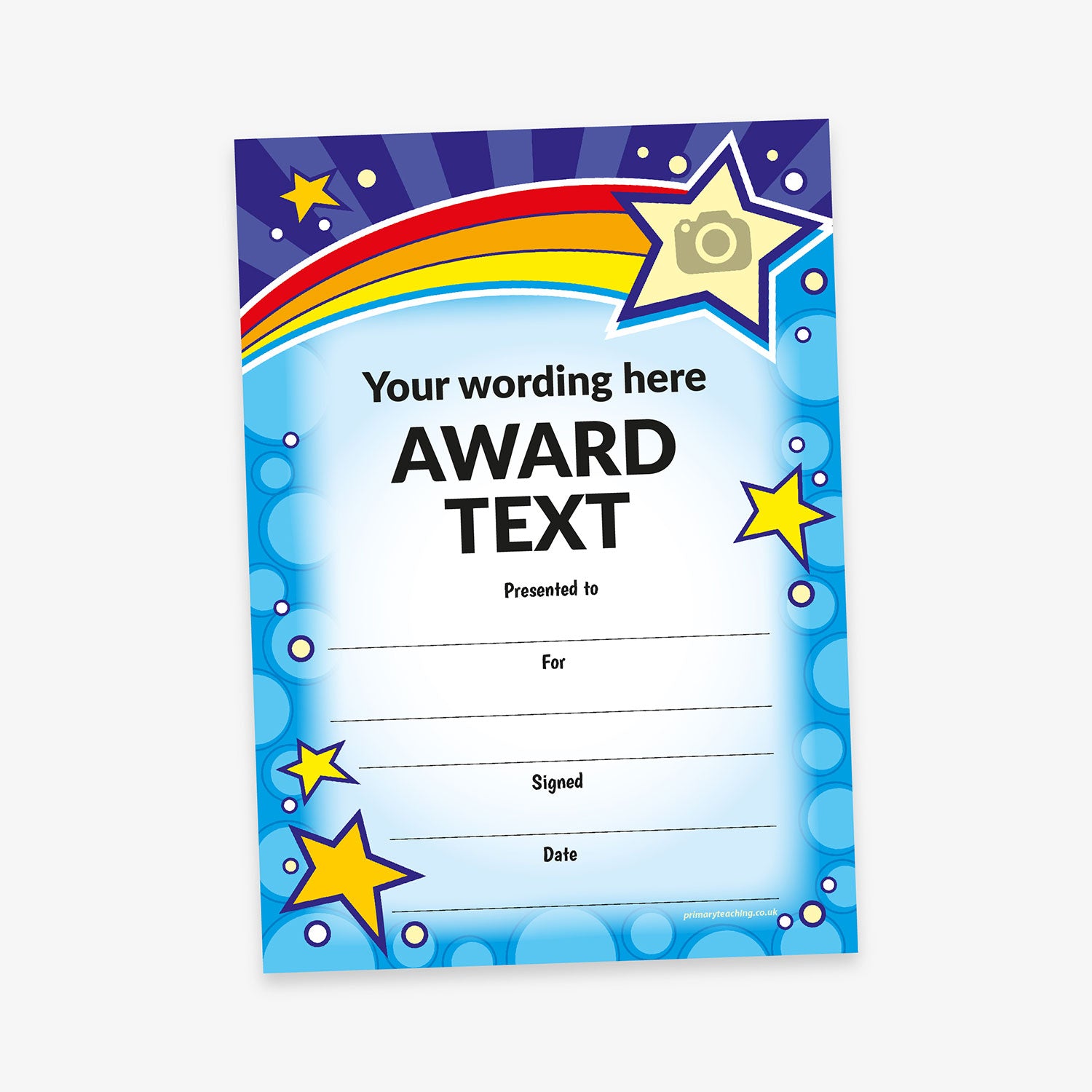 Personalised Shooting Star Portrait Certificate | A5 Size