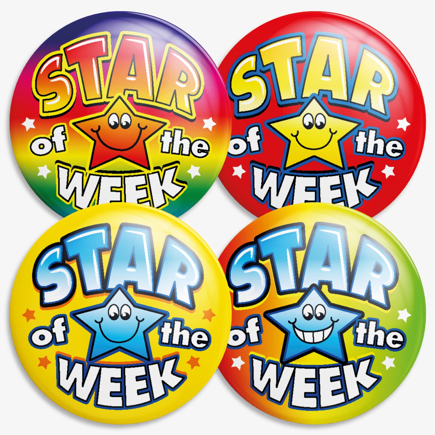 First Week Badge Star Of The Week Badges | 38mm | Star Design | Rewards