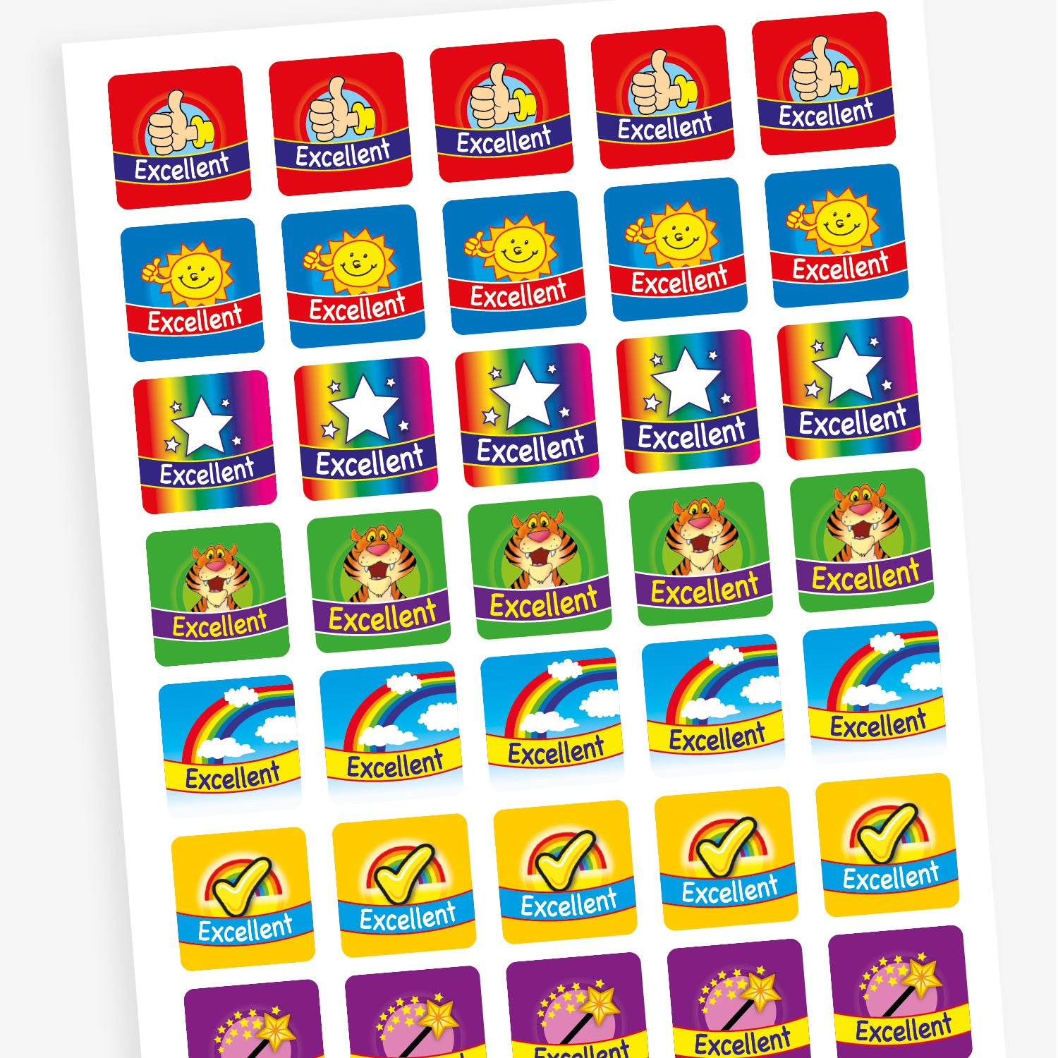 Excellent Stickers | 20mm | 35 Stickers | Pupil Reward