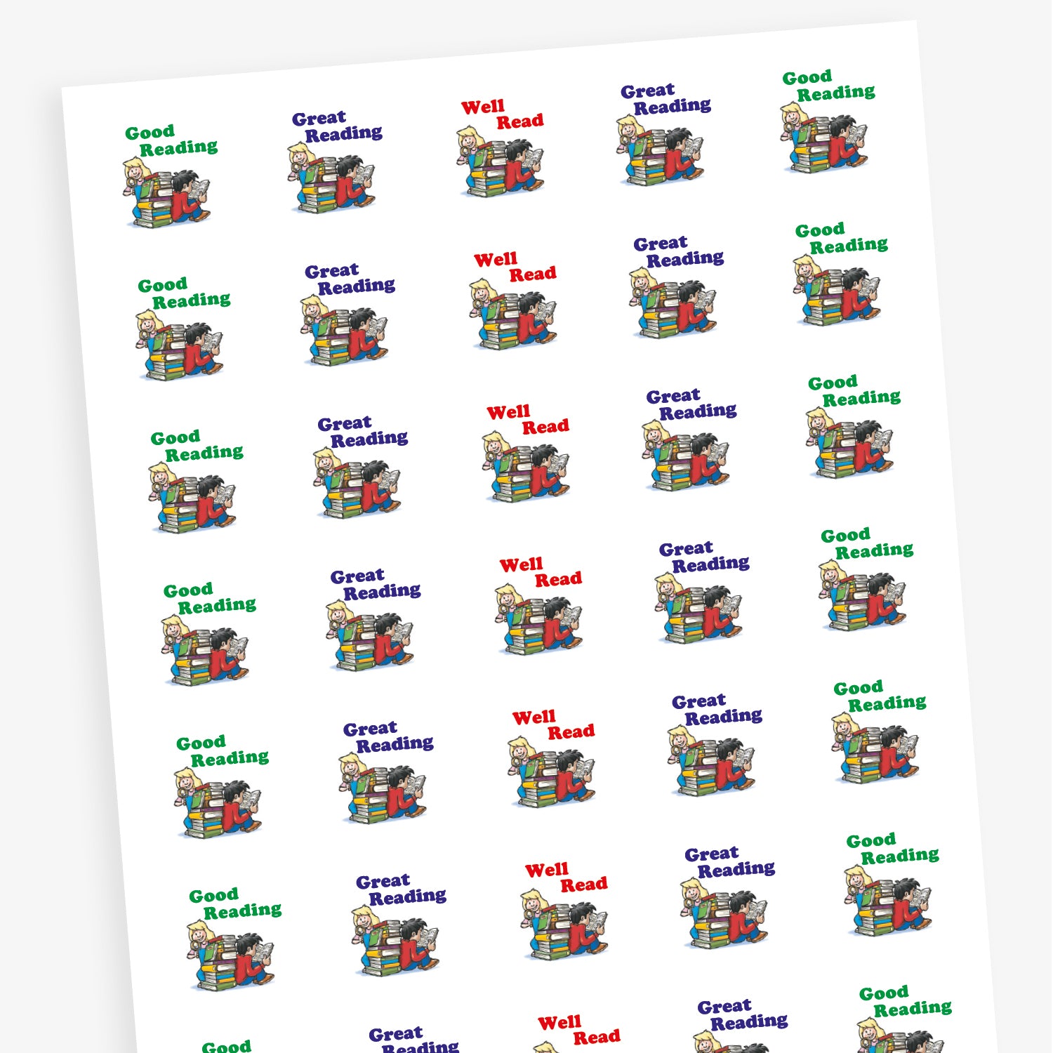 Reading Stickers | 20mm | 35 Stickers | Pupil Reward