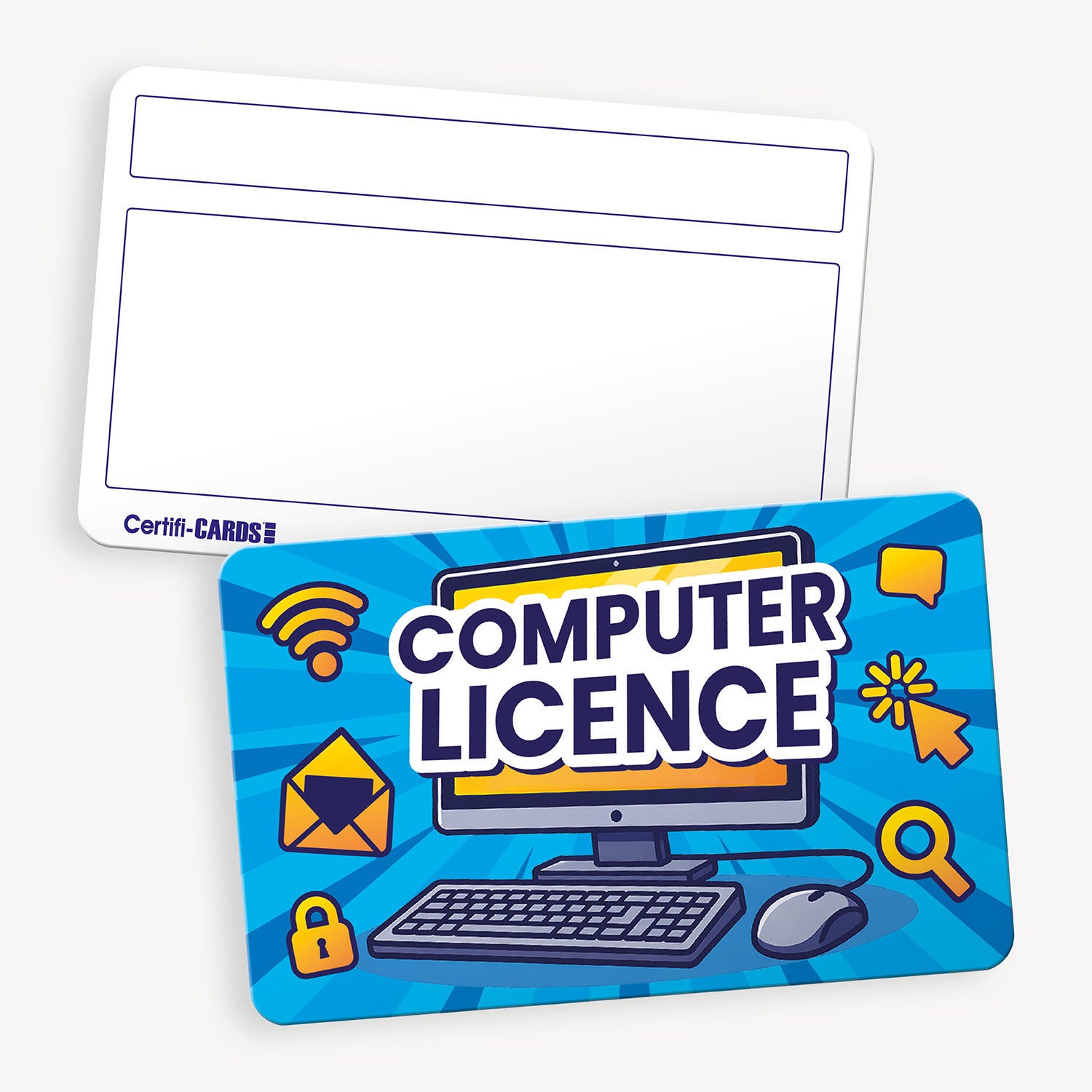 Computer Licence CertifiCARDs | Pack of 10 | 86mm x 54mm