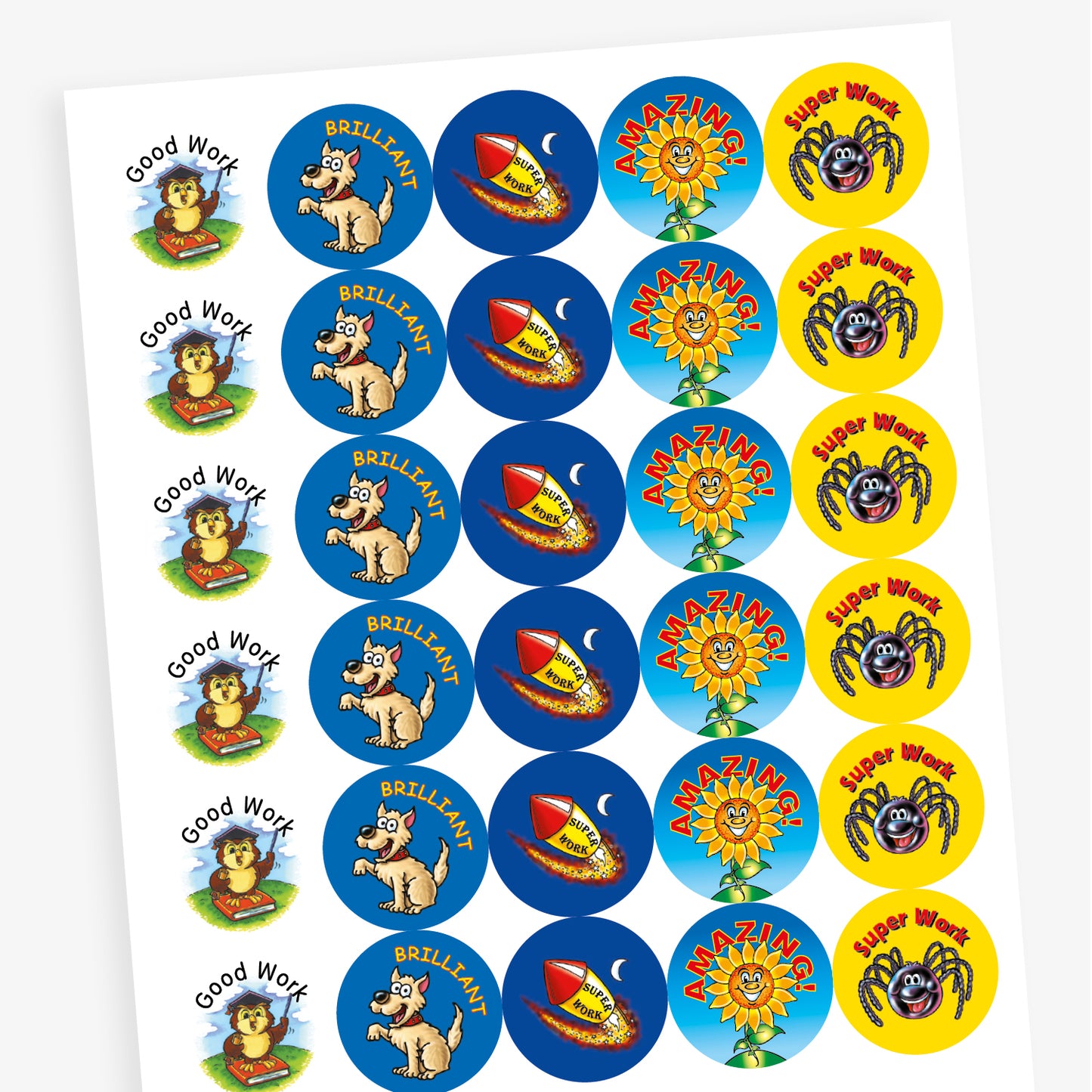 30 Assorted Merit Stickers - 25mm
