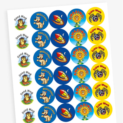 30 Assorted Merit Stickers - 25mm