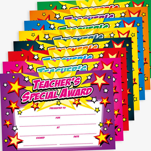 48 Teacher's Special Award Certificates - A5