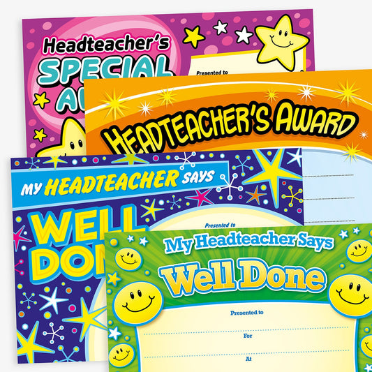 160 Assorted Headteacher's Award Certificates - A5