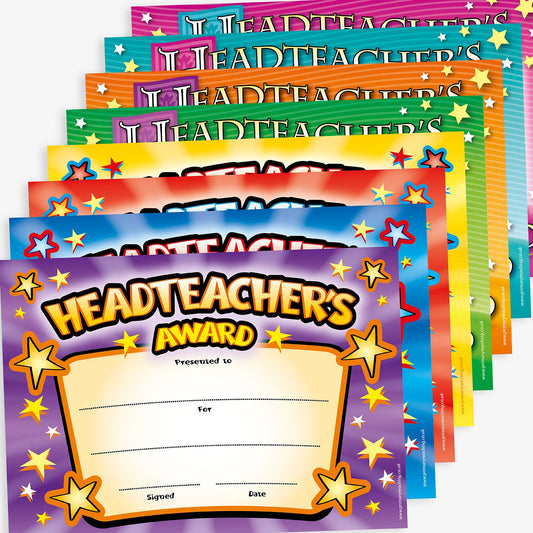 160 Headteacher's Award Certificates - A5
