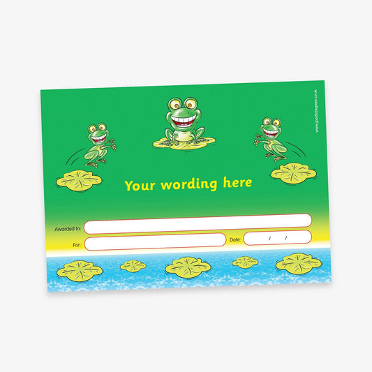Personalised Frog Certificate - A5