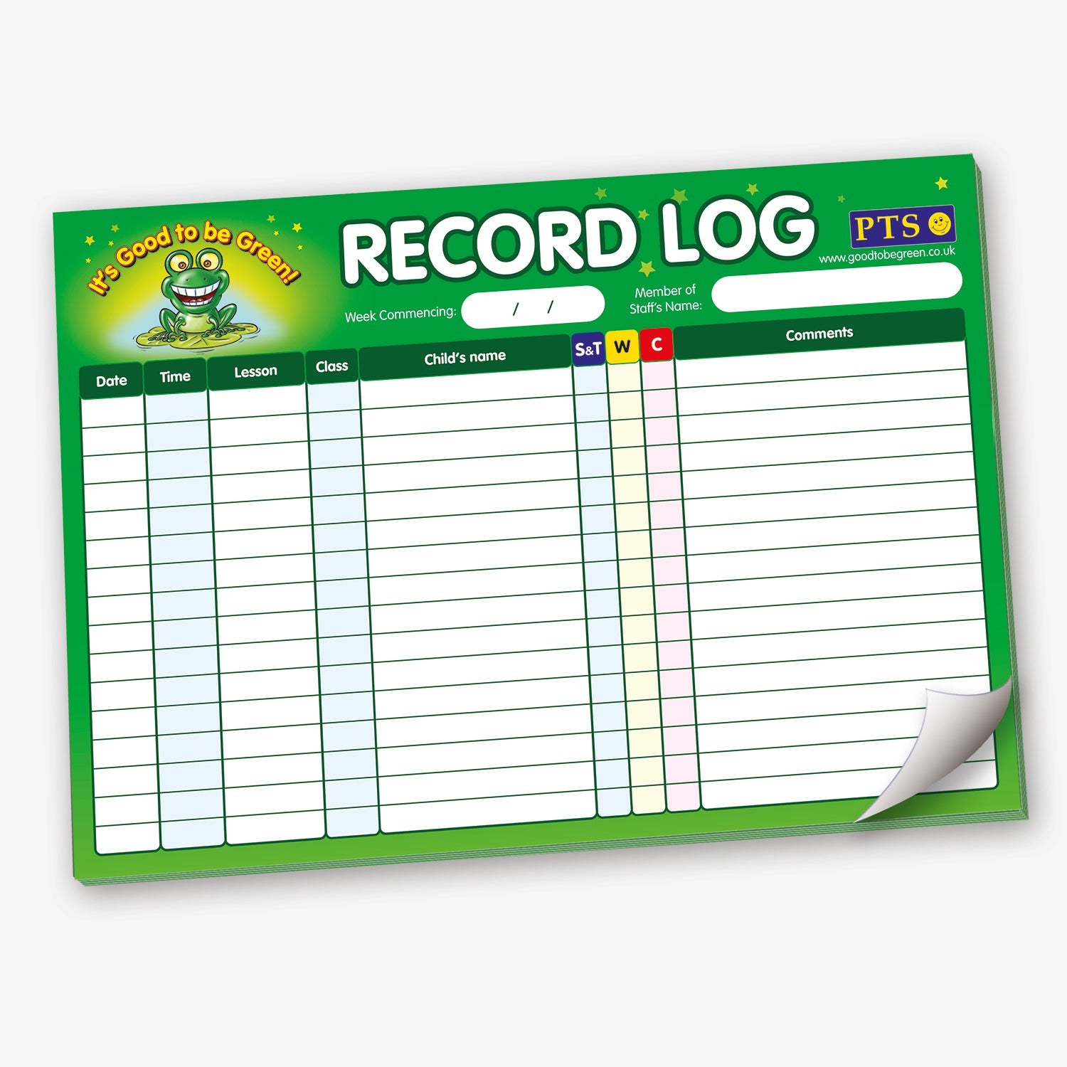 Good To Be Green Behaviour Trends Record Log Pad A4 Good to be green behaviour trends record log pad a4