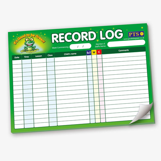 Good to be Green Behaviour Trends Record Log