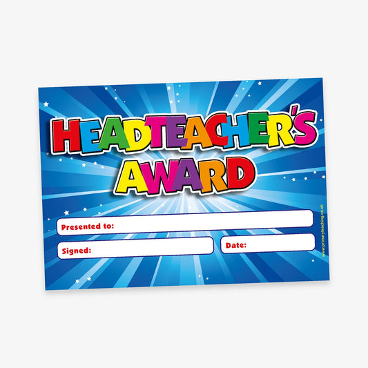 Headteacher's Award Certificates - A5