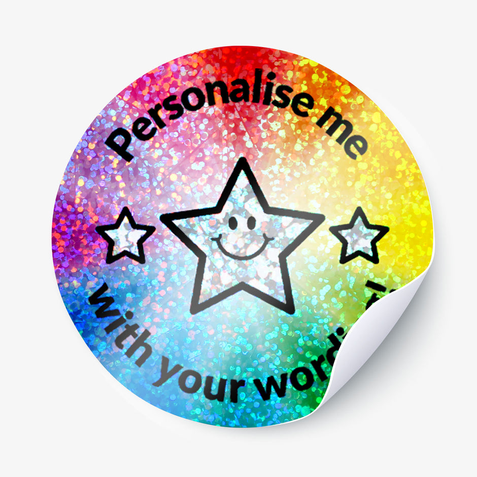 Personalised Pupil Reward Stickers | Add Your Text and Image
