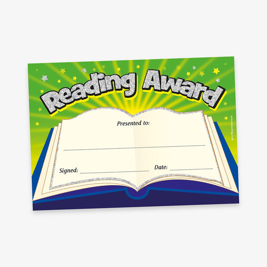 Holographic Reading Award Certificate - A5