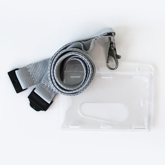 Lanyard and Card Holder - Grey