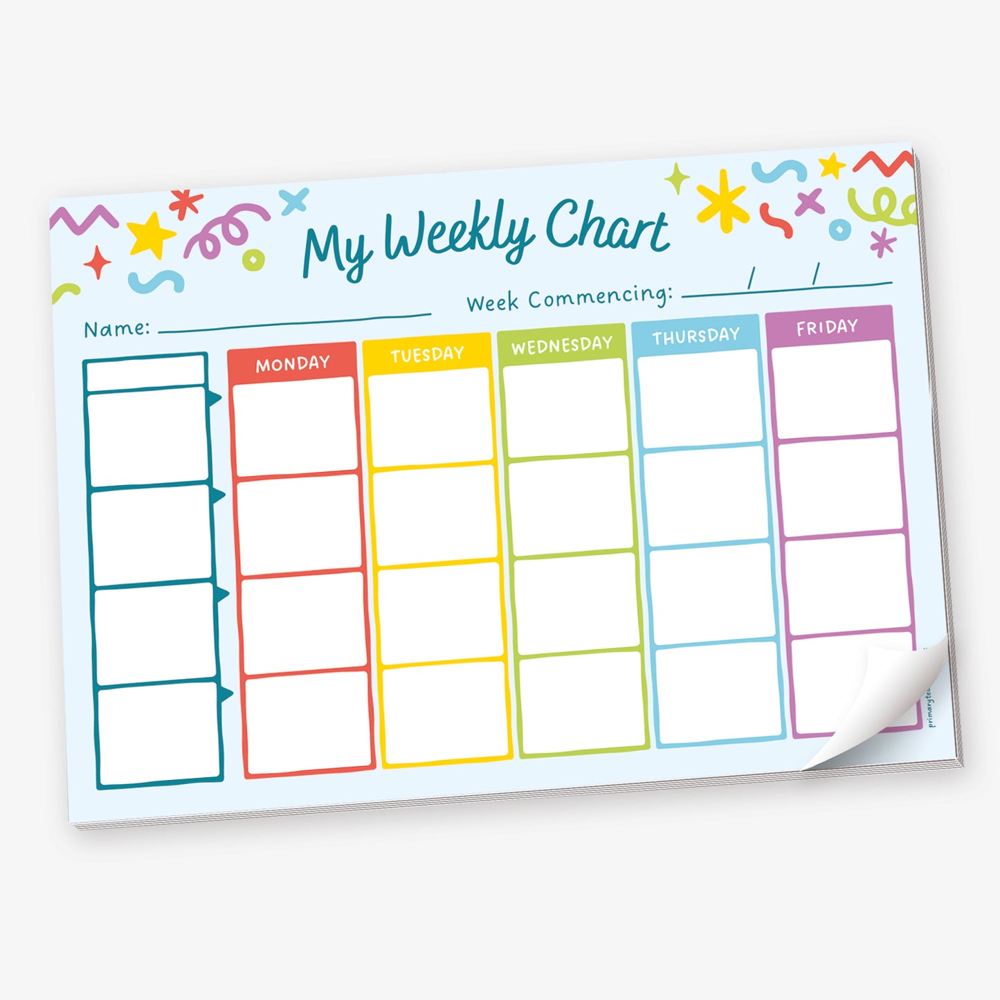 My Weekly Chart Pad | A4 | 40 Sheets | Lesson Planner