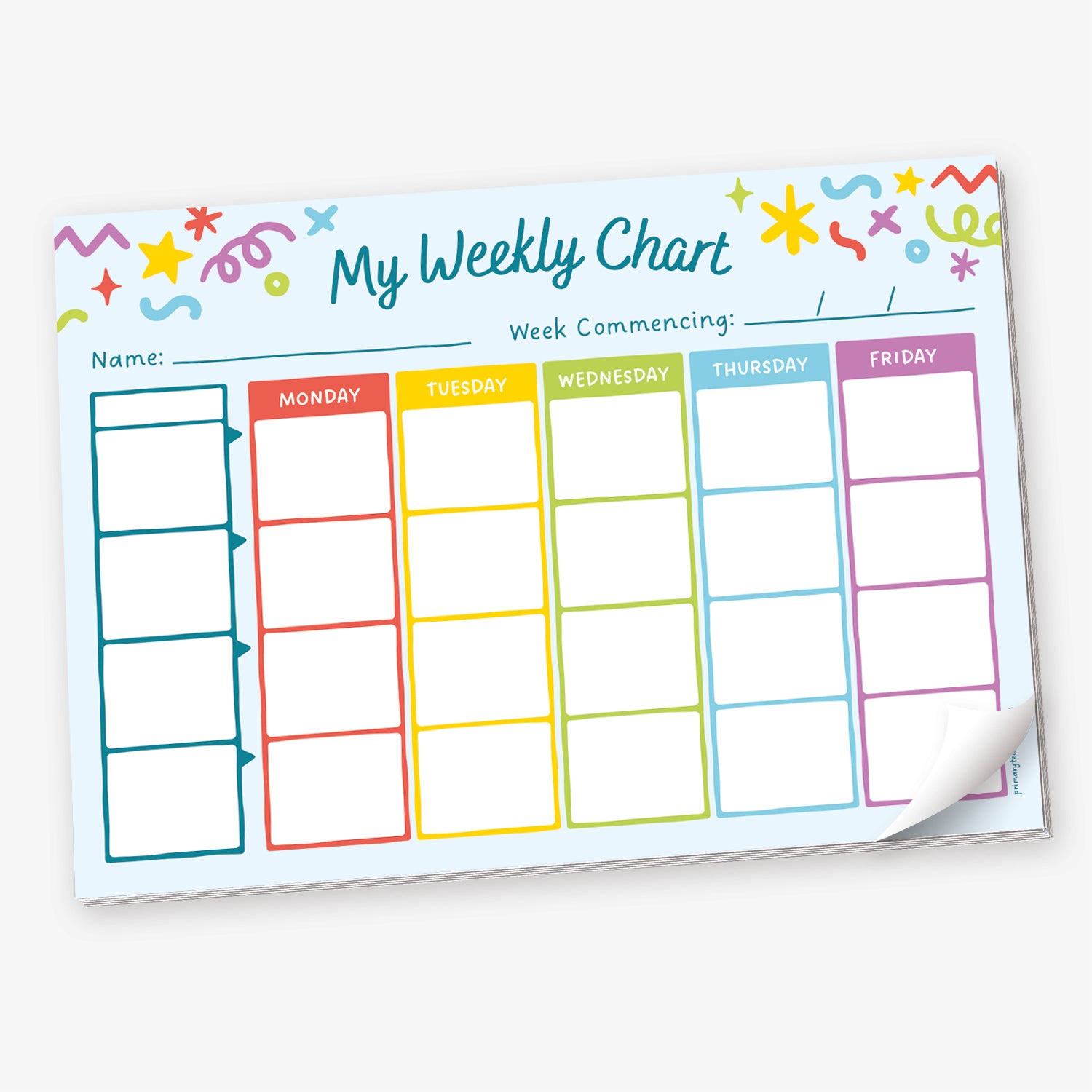 My Weekly Chart Pad | A4 | 40 Sheets | Lesson Planner