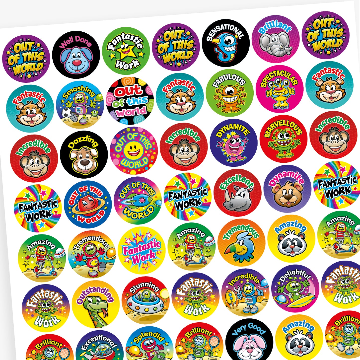 Assorted Reward Stickers - 25mm