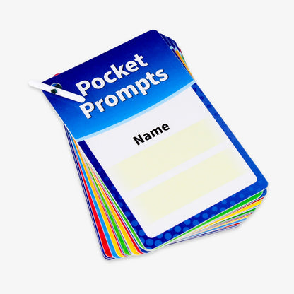 A title card with a blue border showing space to write a pupil’s name