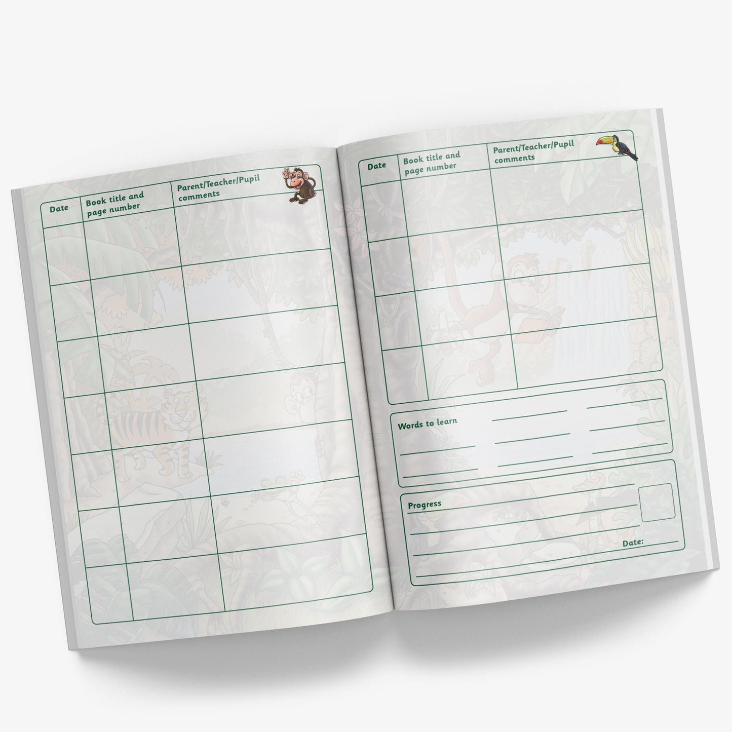 Reading Record Book - Jungle - A5