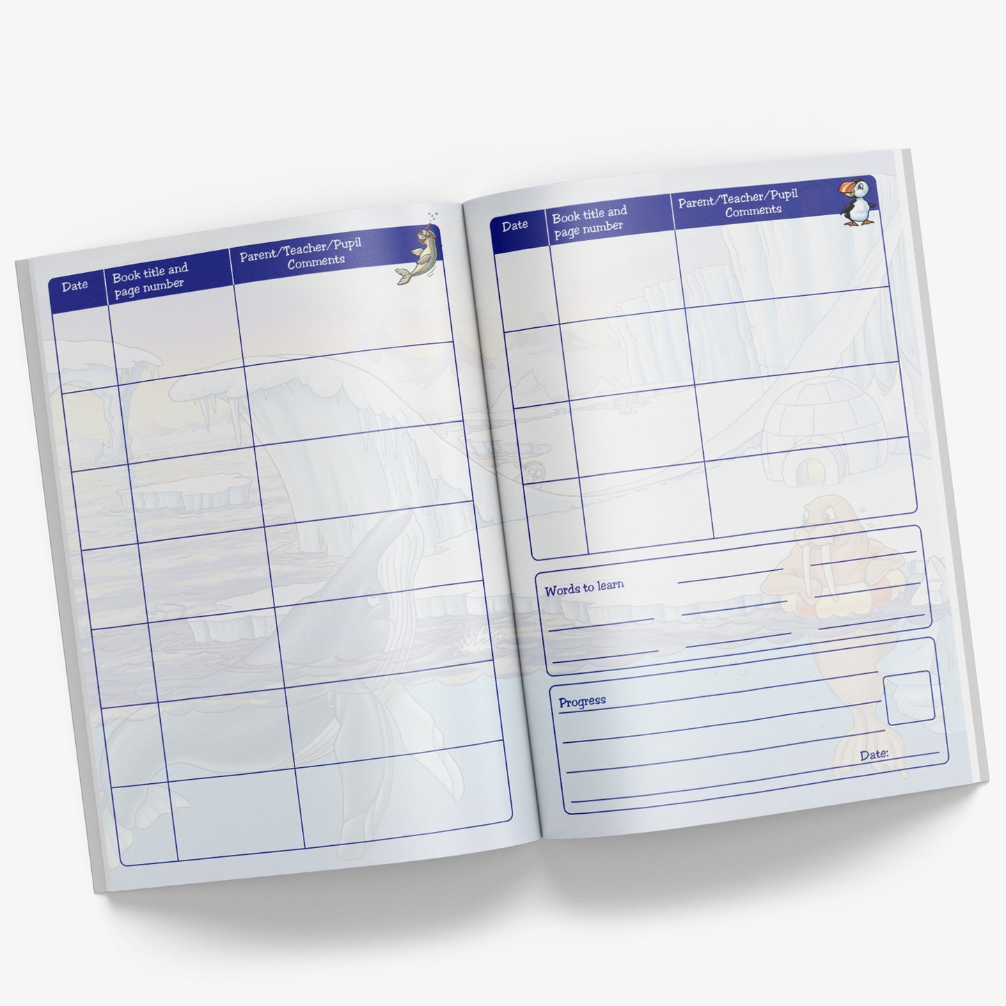 Reading Record Book - Polar - A5