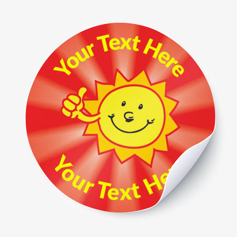 Light Rays Stickers Personalised Sun Stickers | Rays | 35 per sheet | 37mm