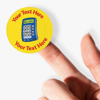 35 Personalised Calculator Stickers - 37mm