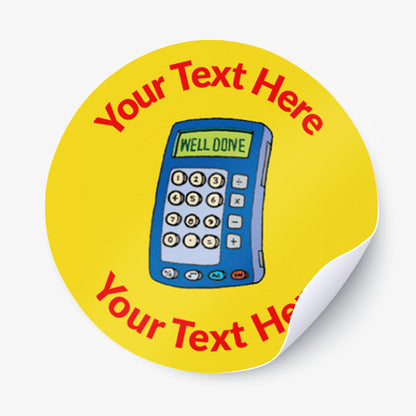 35 Personalised Calculator Stickers - 37mm