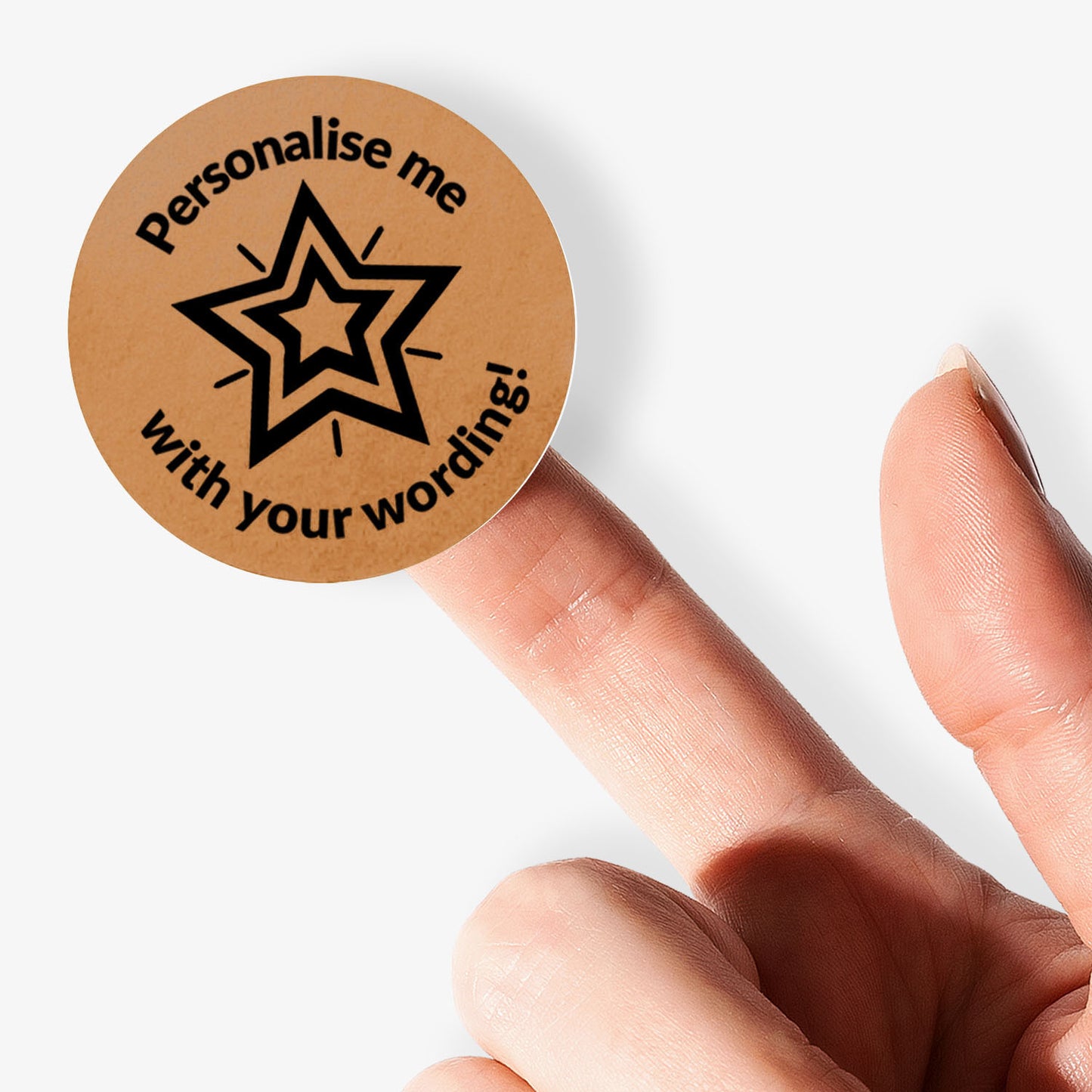 Personalised Metallic Bronze Star Stickers - 37mm