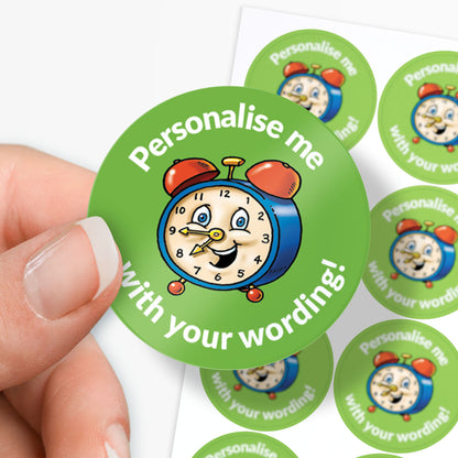 35 Personalised Clock Stickers - 37mm