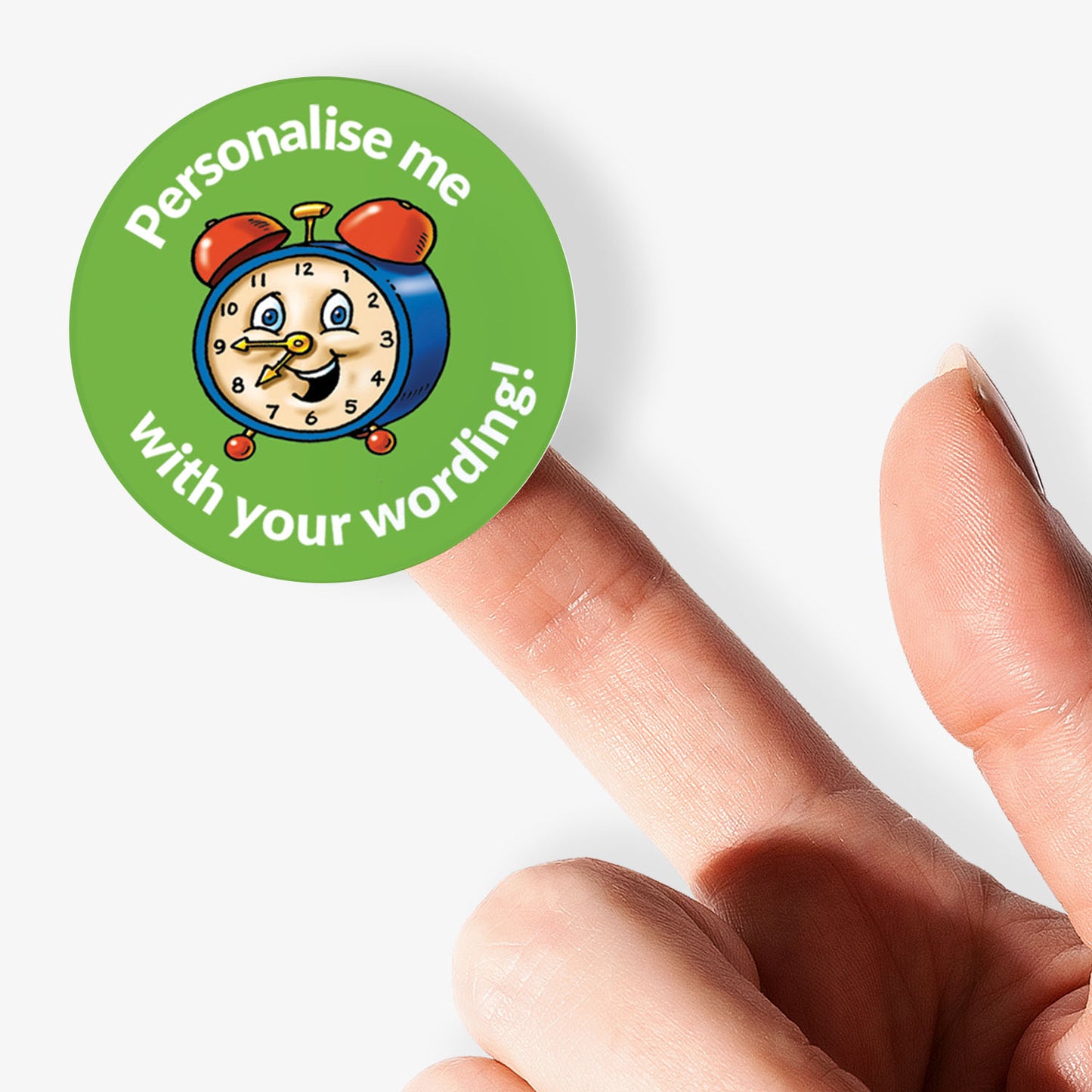 35 Personalised Clock Stickers - 37mm