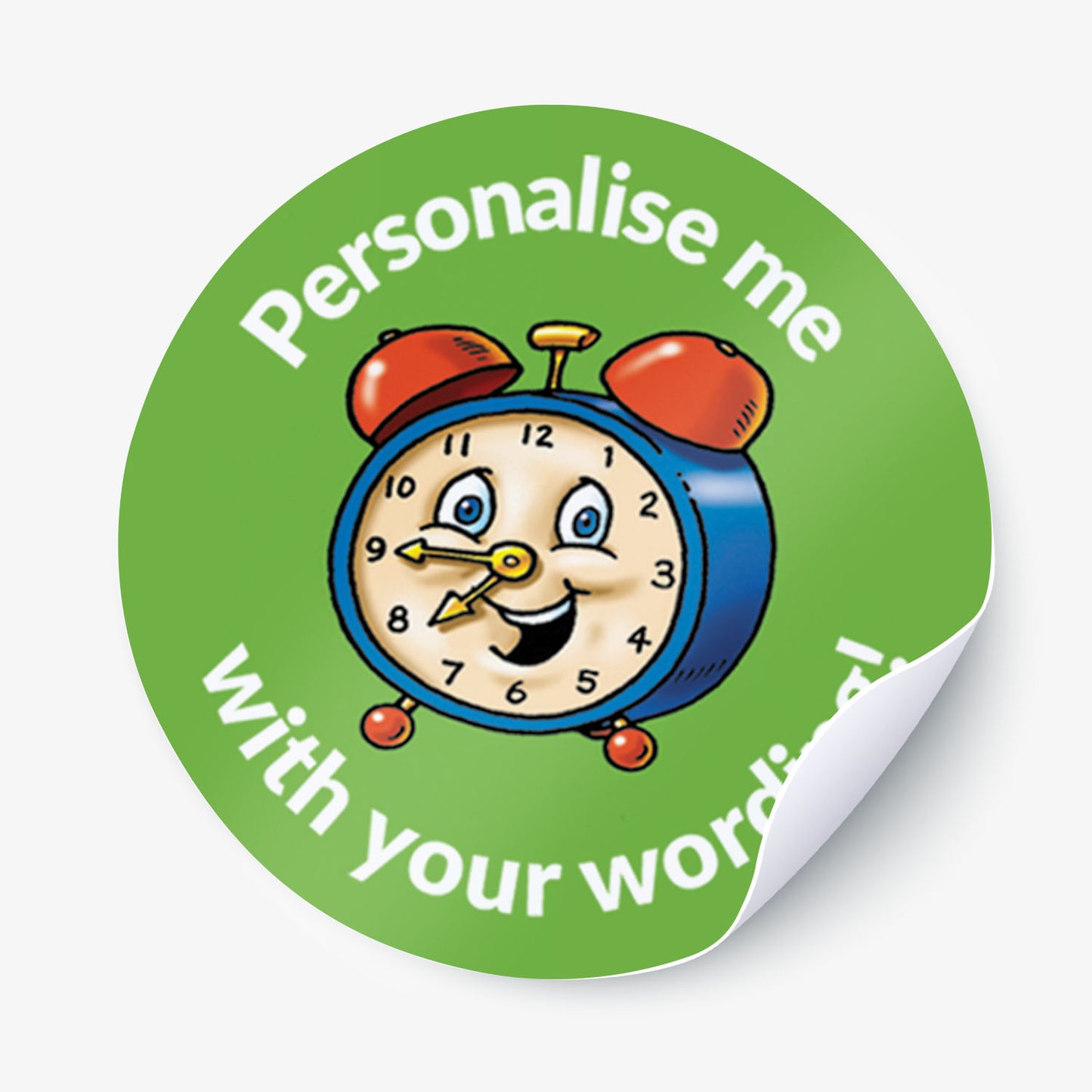 35 Personalised Clock Stickers - 37mm