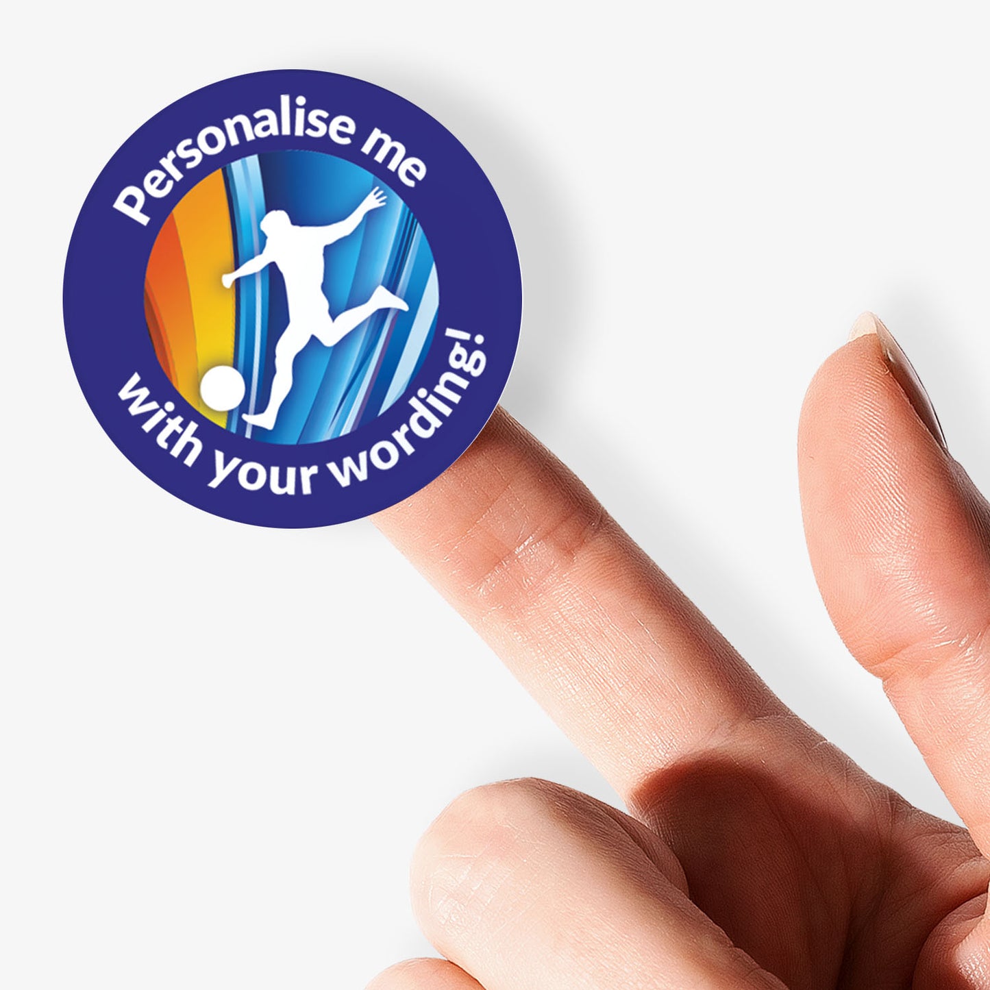 35 Personalised Football Stickers - 37mm