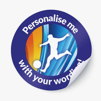 35 Personalised Football Stickers - 37mm