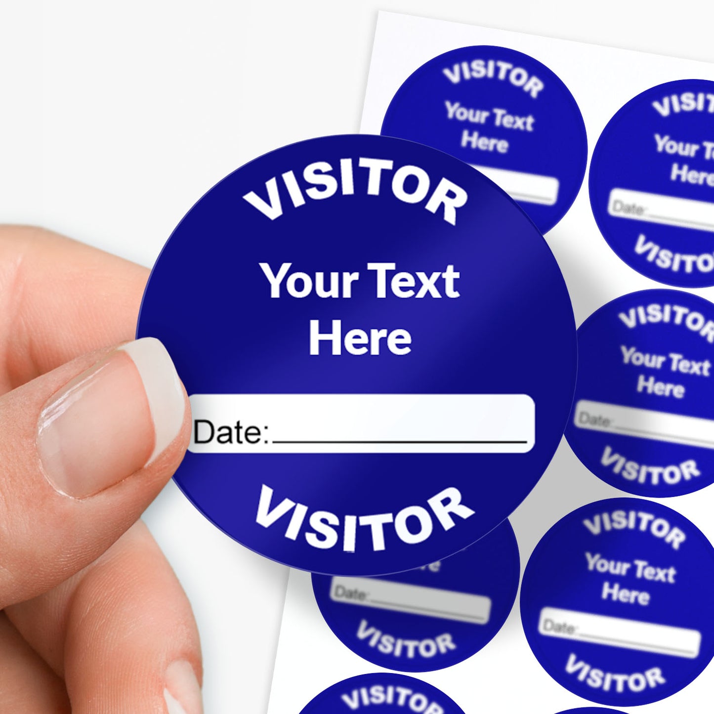 35 Personalised School Visitor Stickers - 37mm