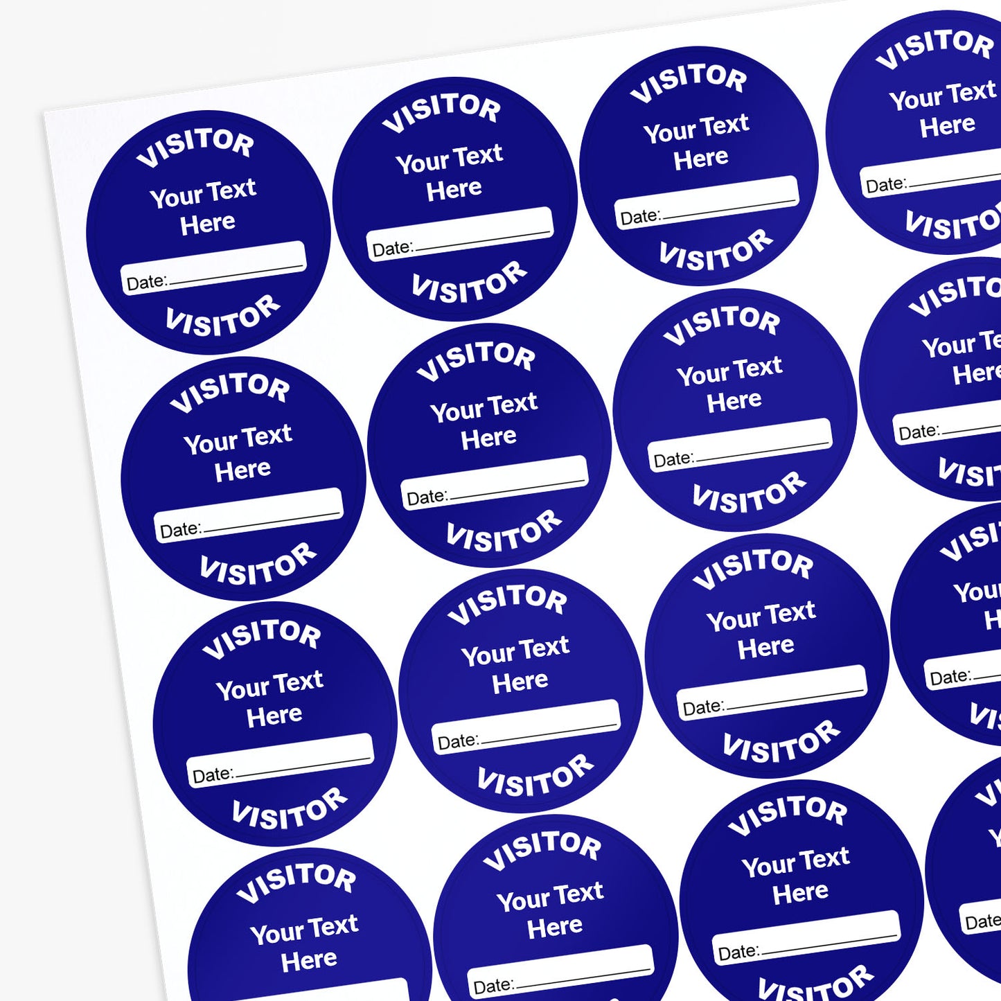 35 Personalised School Visitor Stickers - 37mm