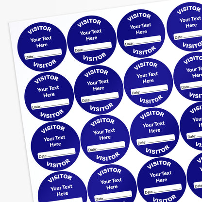 35 Personalised School Visitor Stickers - 37mm