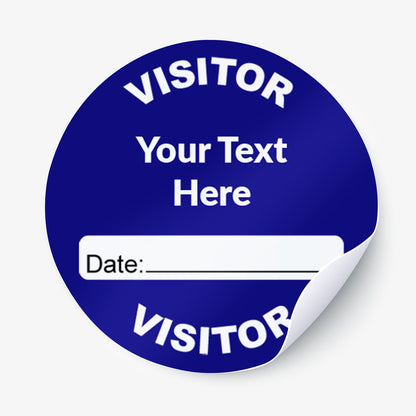 35 Personalised School Visitor Stickers - 37mm